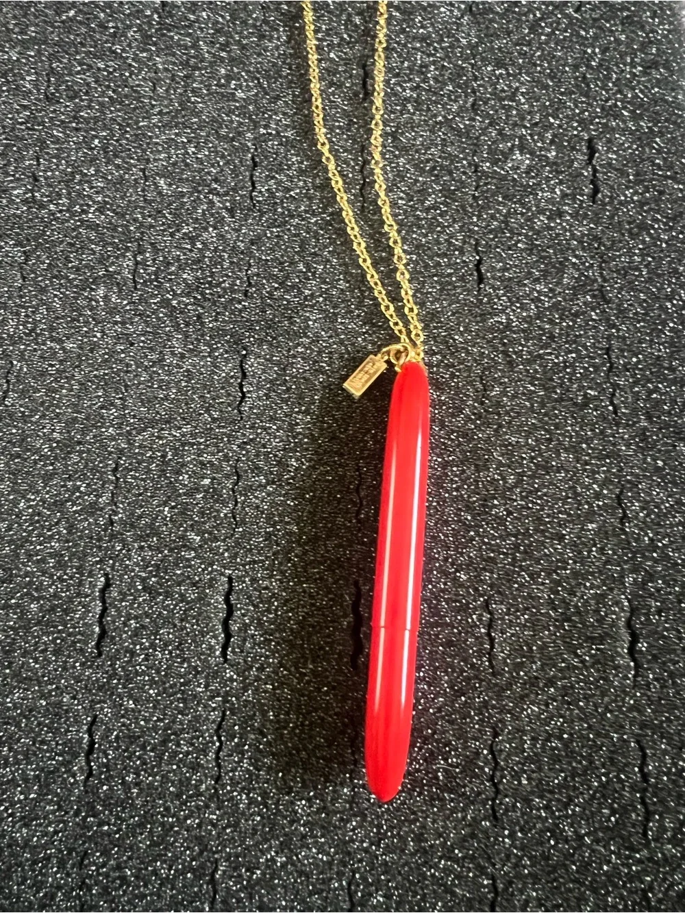 Vintage Kate Spade red pen necklace